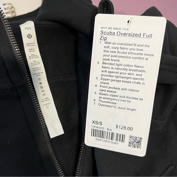 ** Lululemon Scuba Oversized Full Zip black mult sizes - Picture 3 of 6